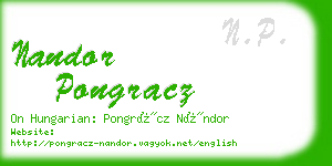 nandor pongracz business card